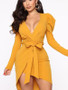 Owning This Moment Long Sleeve Elegant Mini Dress