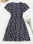 Ditsy Floral Wrap Mini Dress