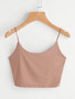 Plus Solid Crop Cami Top