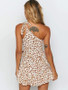 Women Leopard Print floral Mini Dress