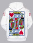 Women's Stylish 3D Poker Print Loose Hoodie