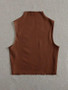 Plus Mock-neck Rib-knit Tank Top