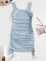Ribbed Cinched Tank Dress