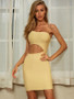 One Shoulder Cutout Detail Bandage Dress