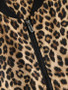 Leopard Animal Print Zip Up Jacket