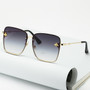 New Fashion Lady Oversize Rimless Square Bee Sunglasses Women UV400