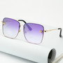 New Fashion Lady Oversize Rimless Square Bee Sunglasses Women UV400