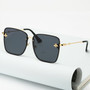 New Fashion Lady Oversize Rimless Square Bee Sunglasses Women UV400