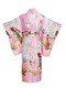 Lady Japanese Tradition Yukata Kimono With Obi Flower