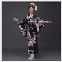 Lady Japanese Tradition Yukata Kimono With Obi Flower