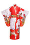 Lady Japanese Tradition Yukata Kimono With Obi Flower