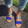 Women Slippers Patchwork Summer Slides Outdoor Beach Flats