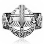 Viking Helmet Ring - Sterling Silver
