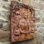 Carved Wood Freya Wall Hanging