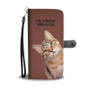 Women's Cat Wallet w/ Universal Phone Case Bifold Wallet RFID Wallet Life Is Better with A Cat