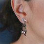 Cute Cat Stud Earrings Crystal Drop Earrings Women Jewelry Cat Lover Gifts