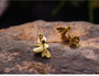 Handmade "Gold" Bee Stud Earrings