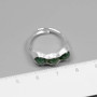 Sterling Silver Handmade Pea Pods Aventurine Ring