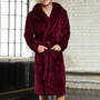 New Winter Bathrobe Robes With Belt Men Warm Fleece Lounge Fur Soft Plus Size Hooded Lounge Robe Homme Male Sleepwear Gown Robes