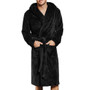 New Winter Bathrobe Robes With Belt Men Warm Fleece Lounge Fur Soft Plus Size Hooded Lounge Robe Homme Male Sleepwear Gown Robes
