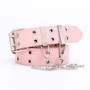 Women Chain Fashion Belt Adjustable Double/Single Row Hole Eyelet Waistband with Eyelet Chain Decorative Belts 2020 New