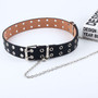 Women Chain Fashion Belt Adjustable Double/Single Row Hole Eyelet Waistband with Eyelet Chain Decorative Belts 2020 New