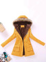 Contrast Lined Hood Parka Coat