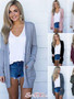 Women Solid Color Knitted Cardigan