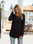 Women's  Crewneck Buttoned T-shirt