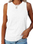 Women's Pure Color Crewneck Loose Tank Top