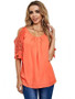 Women's Pure Color Lace Crewneck Top