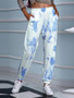 Women Tie-dyed Print Loose Casual Pants