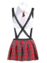 Women's Plaid Short Skirt With Halter