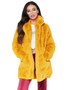 Artificial Wool Turn Down Collar Coat