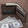 Unique Men's Custom Laser Engraved Bi-fold PU Leather Wallet