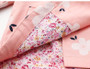 Girls' Pink Floral Autumn/Spring Windbreaker Hooded Jacket