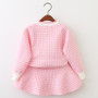 Girls' 2Pcs Pink Set - Long Sleeves Shirt and Skirt