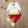 Christmas Kid Girl 2Pcs Set - Long Sleeves Shirt and Pants