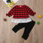 Christmas Toddler Girl 2Pcs Set - Long Sleeves Shirt and Pants