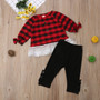 Christmas Baby Girl 2Pcs Set - Long Sleeves Shirt and Pants