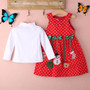 Christmas Kid Girl 2Pcs Set - Long Sleeve Shirt and Dress