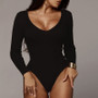 Off The Shoulder Ribbed Knitted Sexy Bodysuit