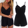 Summer Women V-Neck Rompers Sexy Club Solid Elegant Bodycon Jumpsuit Playsuit Romper