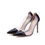Transparent high heels  Sexy shallow  shoes genuies  leather wedding shoes  high heel women's shoes