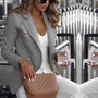 Button Ladies Blazer Woman 2019 Work Suit Women's Jacket Formal Blazers and Jackets