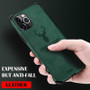 For iPhone 12 / 11 Series Case Leather Deer Soft Silicone TPU Phone Cover.