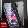 360 Magnetic Metal Case Double Sided Glass Cover For iPhone 12 Series