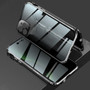 New Metal Straight Edge Magnetic Tempered Glass Protect Cases For iPhone 12 Series
