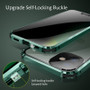 New Metal Straight Edge Magnetic Tempered Glass Protect Cases For iPhone 12 Series