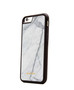 Carrara White (Black Border) Marble iPhone Case
